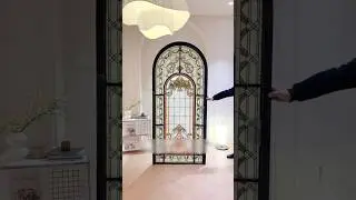 Stained glass & Swing door.Vintage charm.#vintagecharm  #doors #home#aluminium #windows #swingdoor