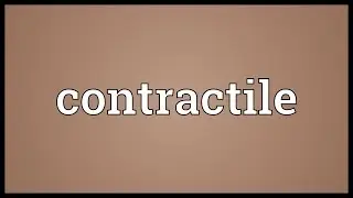 Contractile Meaning