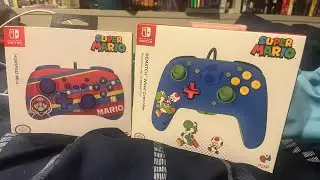 Распаковка проводных контроллеров Hori Pad Mini (Mario) и PDP REMATCH