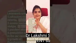 Levensons criteria for malignant otitis externa. #otolaryngology #drlakshmi #levensons