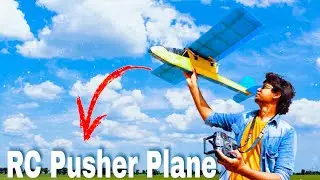 First time flying RC Pusher Trainer Plane/PRINCE PANCHAL MAKER