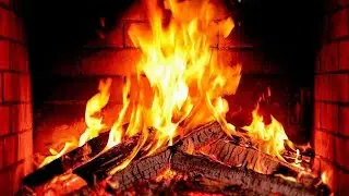 Crackling Fireplace with Fire Sounds 4k