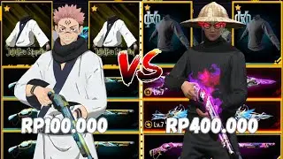 REVIEW AKUN FF HARGA 100.000 VS 400.000!! ADA EVOGUN MAXX🥶🔥