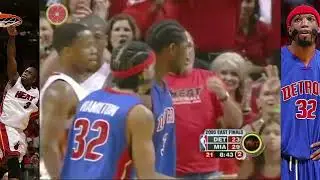 Wade40pts! NBA Playoffs ECF 2005.5.25 Pistons vs Heat G2