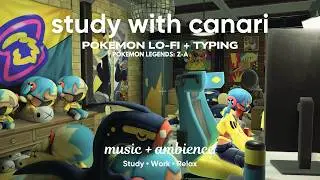 Study with Canari ⚡ 1 Hour Pok&eacute;mon Lo-fi 🎧 Keyboard Typing | Pok&eacute;mon Ambiance | Study Aid | Work Aid