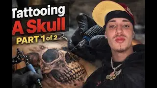 Tattooing A Skull/VLOG (Part 1-2) Follow me On My Tattoo Journey!