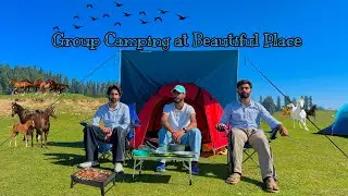 Group Night Camping with Friends at Beautiful Location | Camping in Kashmir Forest |Camping in India