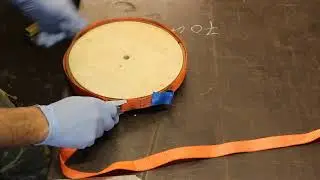 Disco in cuoio per mola [Leather disc for grinding wheel]