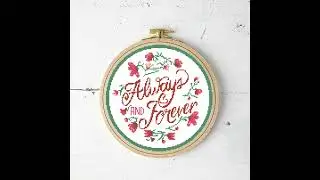 Create Original Wall Art with this Always and Forever Sign Cross Stitch Pattern #crossstitchdesigns