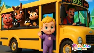 Wheels On The Bus Song For Toddlers + More Nursery Rhymes & Kids Songs | KidZone Kingdom