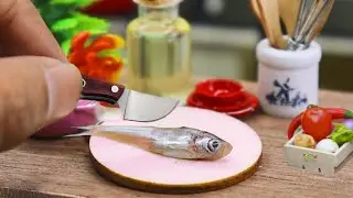 How To Make Crispy Fried Fish In Miniature Kitchen | DIY Mini Food |  ASMR COOKING