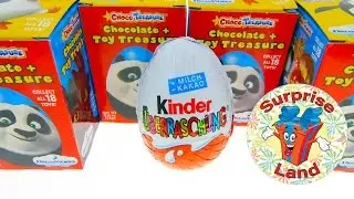 Penguin Surprise Eggs! Choco Treasure and Kinder Surprise eggs!