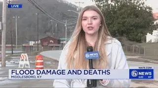Flood damage in deaths in Kentucky
