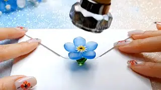 [AI ASMR] Delicate Glass Flower Wax Seal Stamps 🌸 | Soft Press & No Cuts