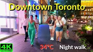 【4K】TORONTO HEAT WAVE | DOWNTOWN TORONTO WALKING TOUR