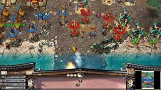 3v4 Multiplayer - Using sumo and crossbows to attack houses | Battle Realms (Immersive)
