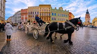 Krakow Old Town Walking Tour 🇵🇱 | Real City Sounds (4K)