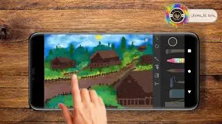 Freestyle Digital Art drawing with finger..👆🎨  Fantasy painting..