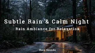 Serene Night & Calm Evening, Rain Acoustics and Quiet Rain for Relaxation