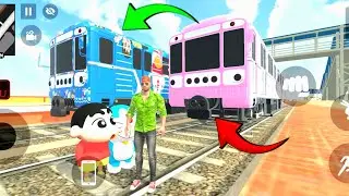 🤩Brand new Doraemon train 🚂 & Pink Barbie Train in indian theft auto simulator🔥