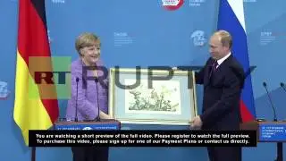 Russia: Putin and Merkel exhibit nothing but good relations