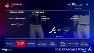 MLB The Show 22 - setup franchise with custom roster