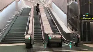 Sweden, Stockholm Odenplan Train Station, 2X escalator
