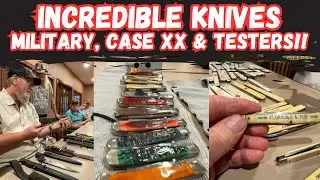 Incredible Knife Collections: WW1 Military, Case XX & Melon Testers!