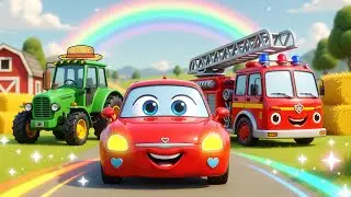 Helping Car Learns Rescue Features 🚒 | Fun Kids Cartoon About Fire Trucks & Teamwork