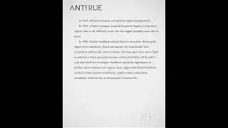 Introducing AntiRue's 