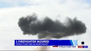 Firefighter injured in condition 4 fire at scrap metal yard