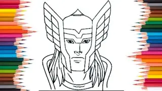 Thor drawing🎨🖌️ | Thor drawing 🖌️ 🎨 step 🪜 by step 🪜 | Colouring 🌈✨ craft.