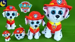 Paw Patrol TY Toys Collection Mini Boos Jumbo Pups Plush Marshall Chase Skye Rubble Kids Toy Video