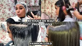 RETOQUEI MINHA PROGRESSIVA FASHION GOLD NO SALÃO + CUIDADOS NO PÓS| PASSO A PASSO+ ANTES E DEPOIS✨