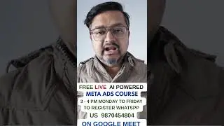 FREE LIVE  AI POWERED META ADS COURSE #digitalmarketing  #seo #searchengineoptimization #education