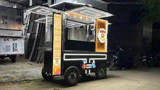 Momo Mittr 6x3feet bike attached system #foodcart #momos fully lockable cart 