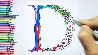 Letter D Drawing Coloring For Children's| Drawing Coloring