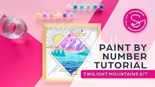 Paint by Number Tutorial - Beginner&rsquo;s Guide by Craft Smith | TWILIGHT MOUNTAIN KIT