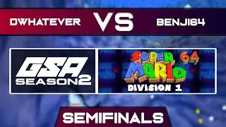 Dwhatever vs benji64 | Playoffs Semifinals | GSA SM64 70 Star Speedrun League D1 Season 2