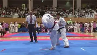 極真 第12回全世界大会最終選抜戦・2回戦 39 大秦零司 vs 41 安島喬平