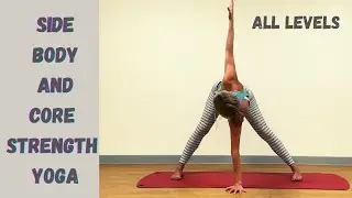 Short Yoga class to STRETCH & STRENGTHEN core & side body #yogaforcore #yogaclasess #shortyoga
