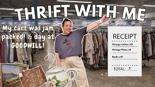 Пойдем со мной в секонд-хенд Goodwill! 🛒 Все со скидкой 50%! Мои покупки в секонд-хенде Goodwill.
