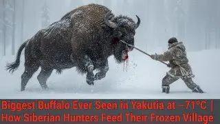 Biggest Buffalo Ever Seen in Yakutia at &minus;71&deg;C | How Siberian Hunters Feed Their Frozen Village