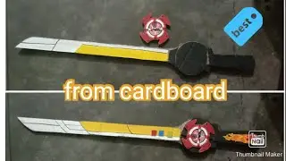 how to make Power rangers Ninja Steel sword from cardboard very easy