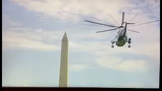 This is how not to record the Marine One takeoff!