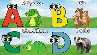 Das Tier ABC Lied 🐘🦁 | Alphabet Song f&uuml;r Kinder A-Z | Deutsch lernen mit Tieren | Kleine Liederwelt