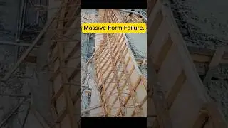 Massive form failure and concrete pour out.