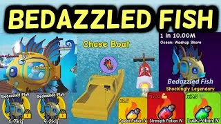 How to Get BEDAZZLED FISH & UNLOCK CHASE BOAT in GO FISHING [ Stats Rod Bait Gifts ]