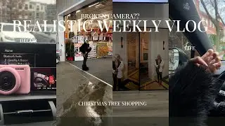 WEEKLY VLOG: Thanksgiving,  tree shopping, and a broken camera, but at least my nails are done???🙄