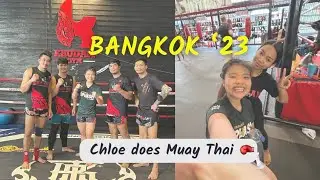 🇹🇭Bangkok Vlog- Chloe does Muay Thai at Krudam‼️🥊 #muaythai #bangkok #muaythaitechnique #thai